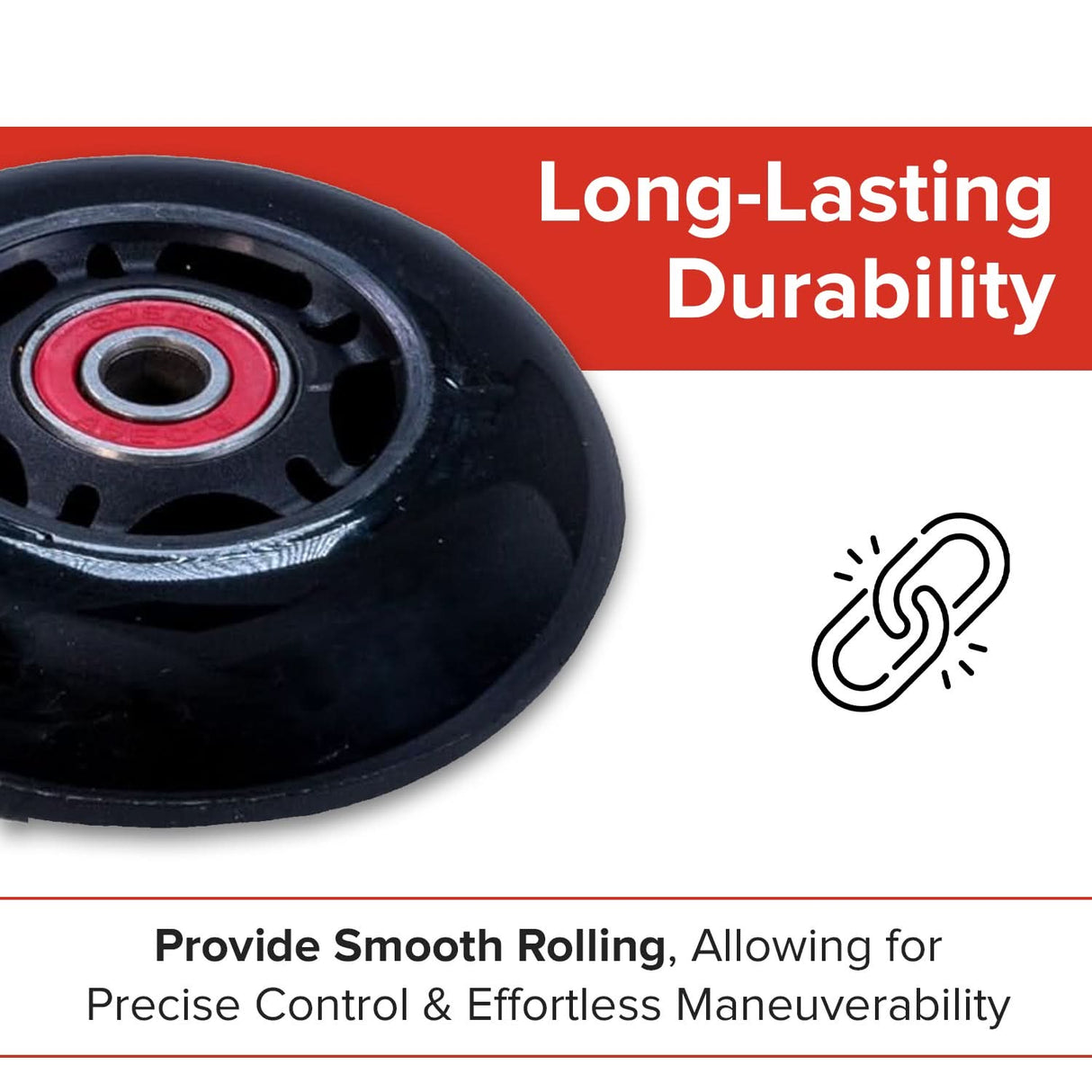 76 mm Scooter Wheels with Bearings (Set of 2)