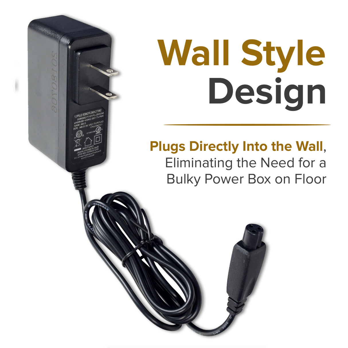 24 Volt 0.6 Amp Mini 3-Prong Wall Style Battery Charger