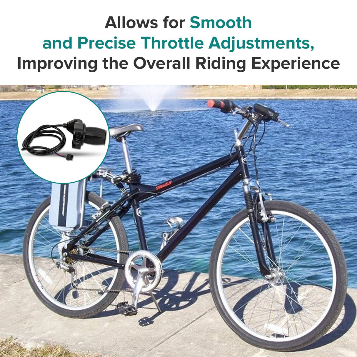Currie 24 Volt 5-Pin Electric Bike Throttle (Schwinn, GT, IZIP, & Mongoose Bikes)