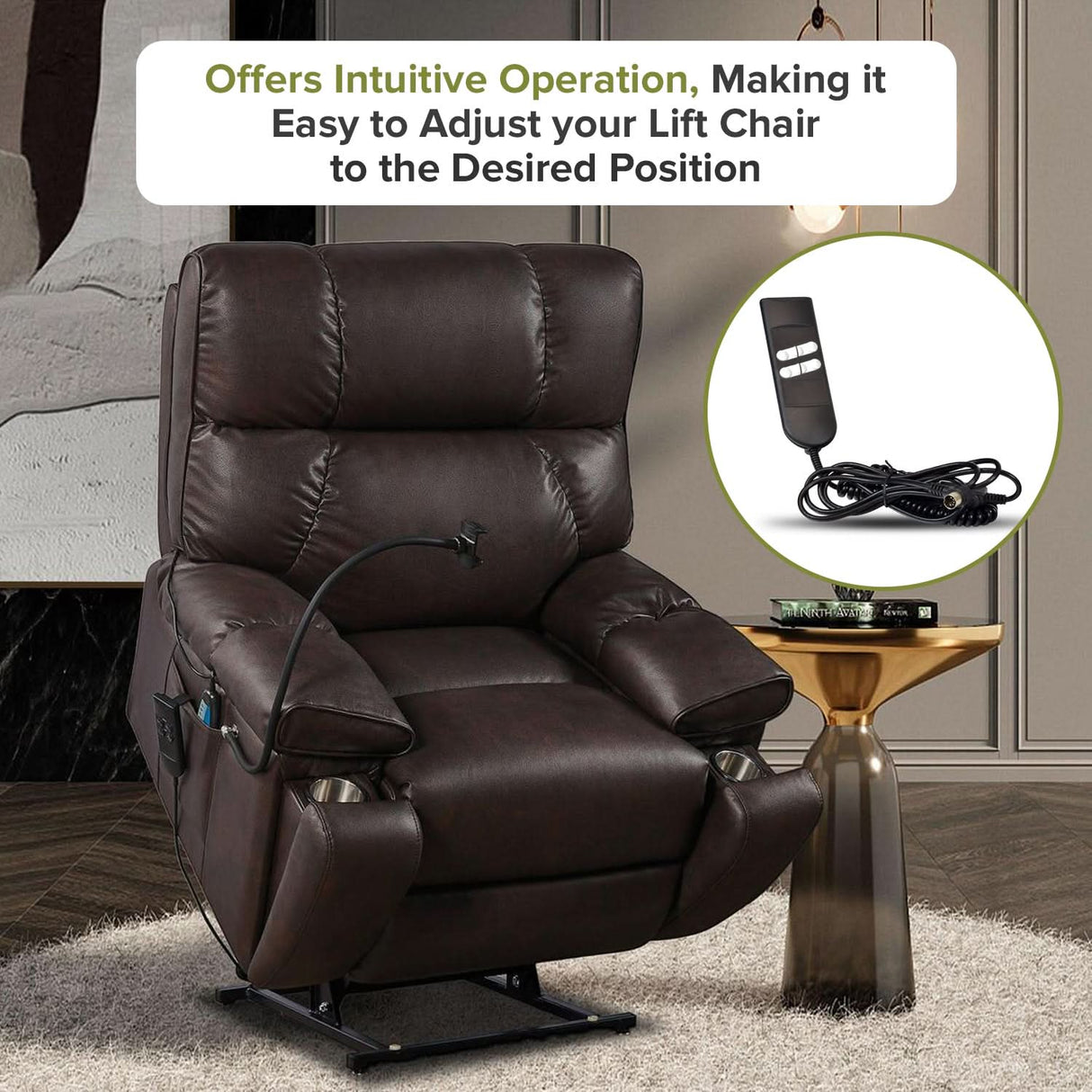 OKIN 6-Button Hand Control for Lift Chairs (1.11-046.30)