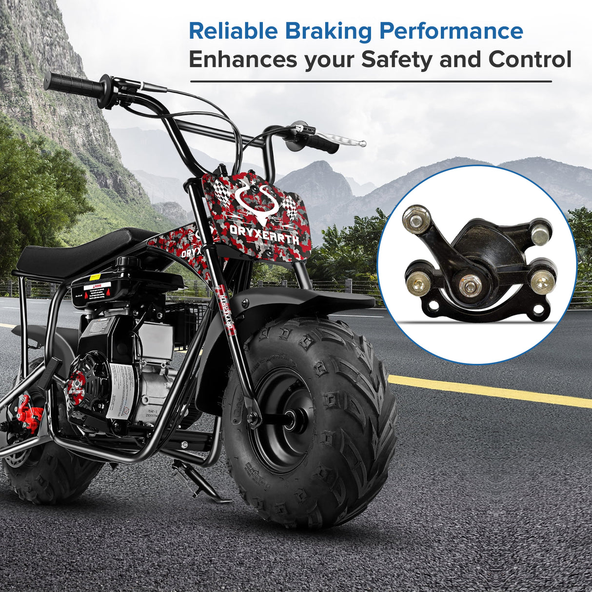 Brake Caliper for the Monster Moto / Mega Moto Classic 80cc (MM-B80), Classic 105cc (MM-B105), & Classic 1000w (MM-E1000)
