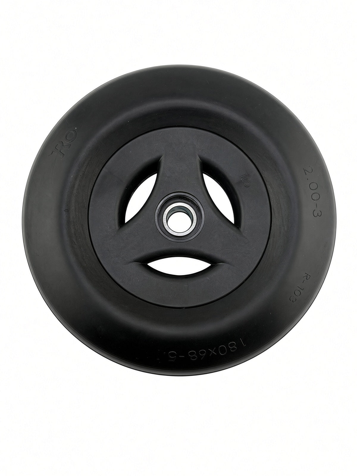 Black 2.50-3 (180 x 68) Front or Rear Caster Wheel for the Permobil M1 and M3 Power Chairs (1832937 / 330230)
