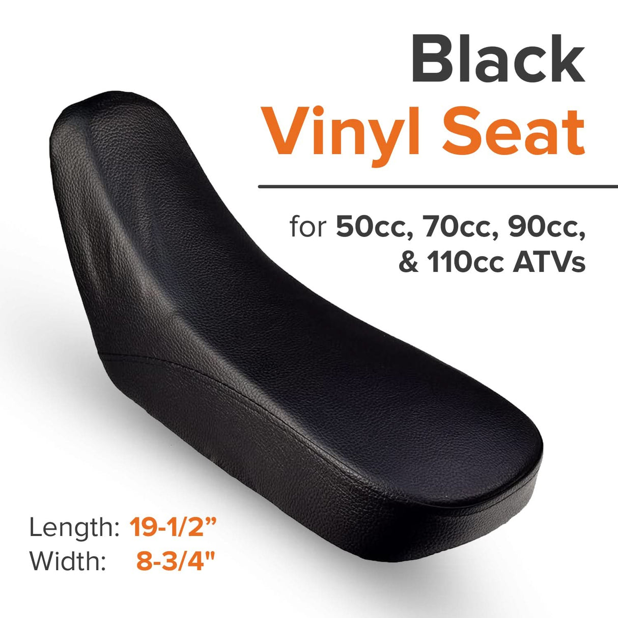 Black Vinyl Seat for Baja 50cc ATVs