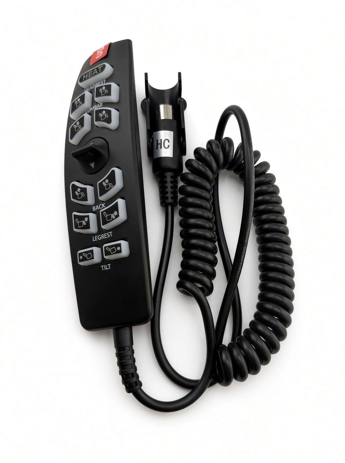 HAND CONTROL,POWER HEADREST/LUMBAR,DUAL MOTOR W/TOGGLE,BLACK,HEAT,(HHC: HW110K-H-KB) (CTL2303094)