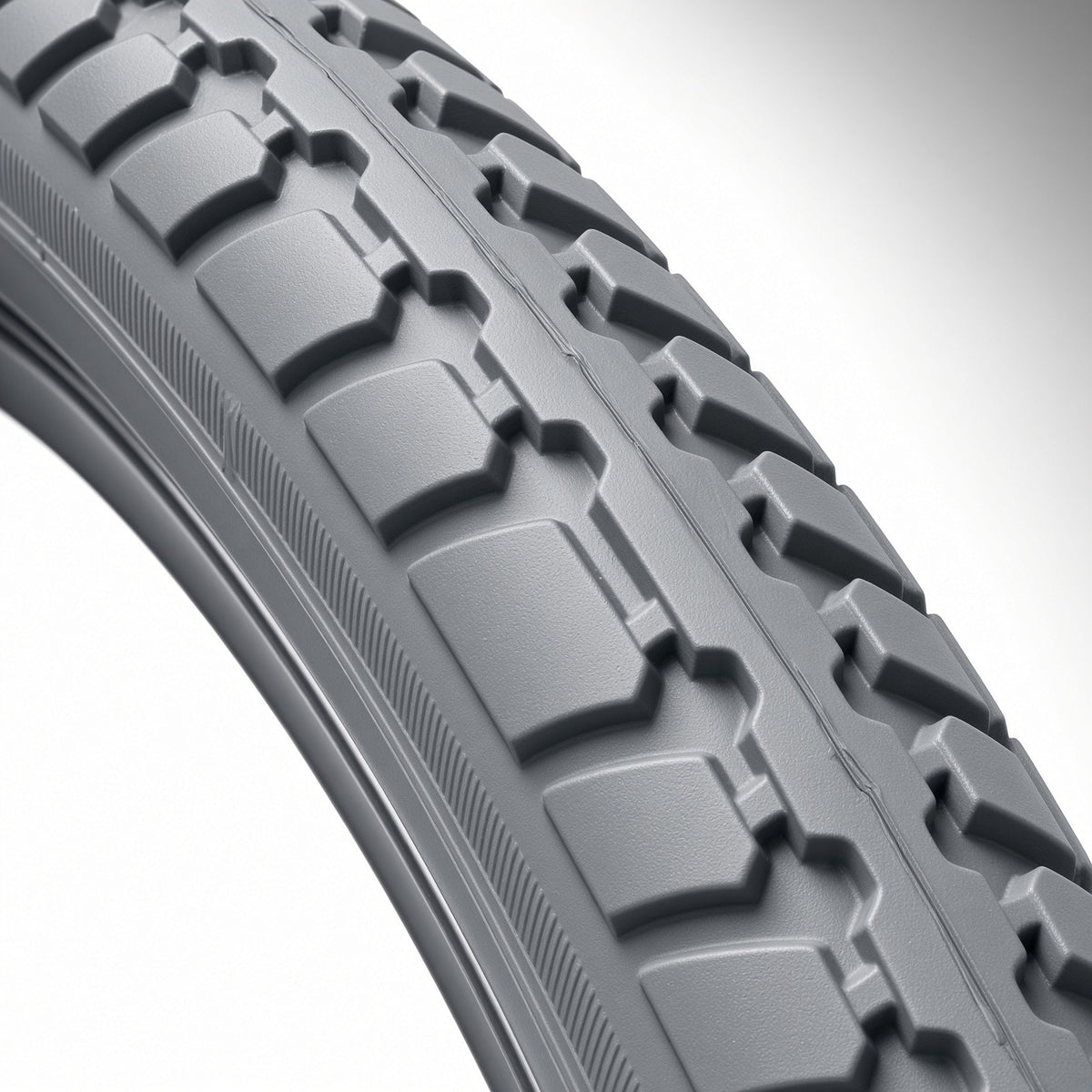 24"x1-3/8" Pneumatic Wheelchair Tire, Gray (ETRTO 37-540, Profile R-124)