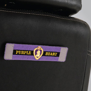 ACC140238 - 6" x 1.25" Purple Heart Military Patch with Loop Fastener for Pride Power Chairs & Scooters