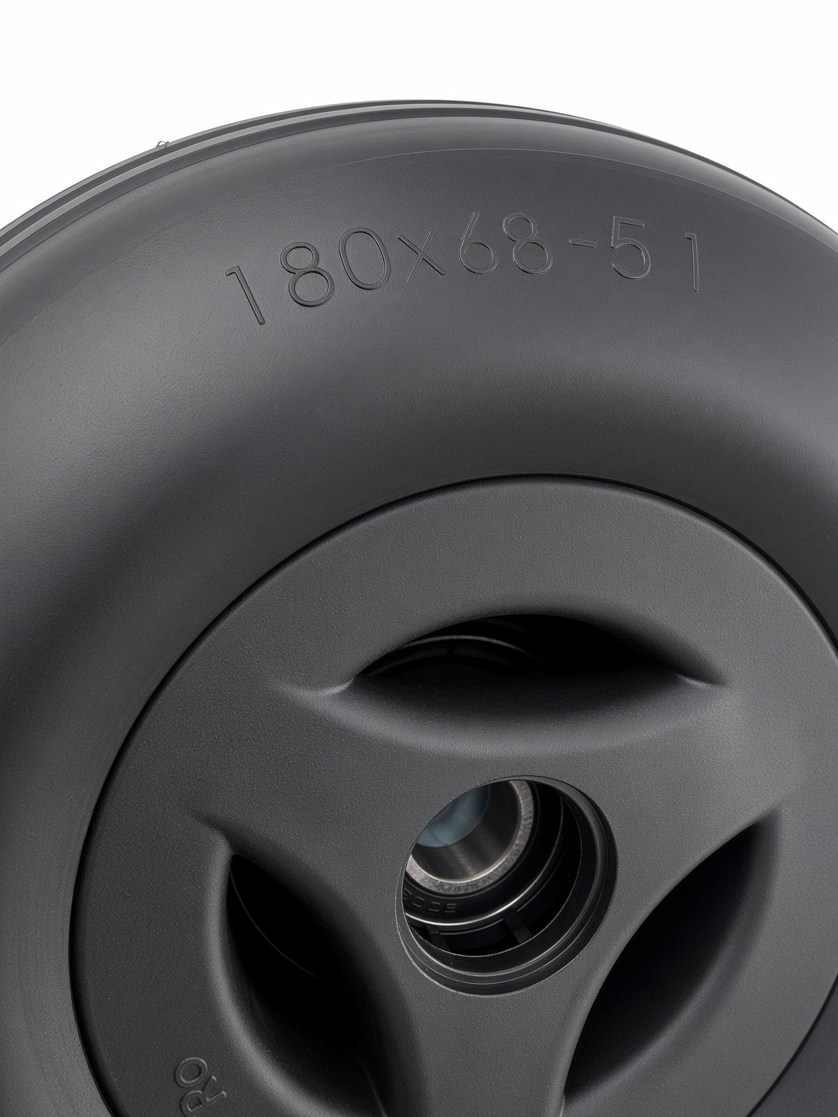 Black 2.50-3 (180 x 68) Front or Rear Caster Wheel for the Permobil M1 and M3 Power Chairs (1832937 / 330230)