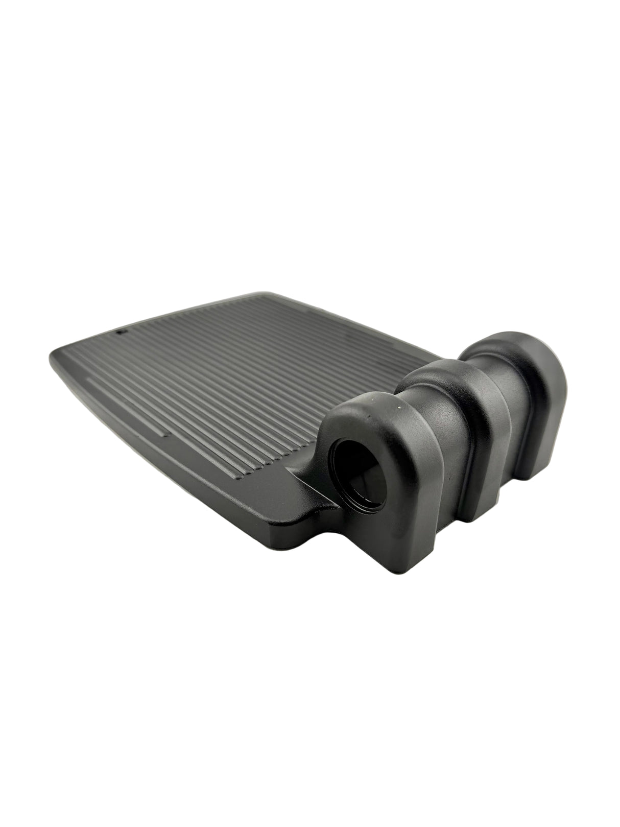 Universal Black Metal Footplates for Wheelchairs with 7/8" Tubing (Left & Right / Set of 2)