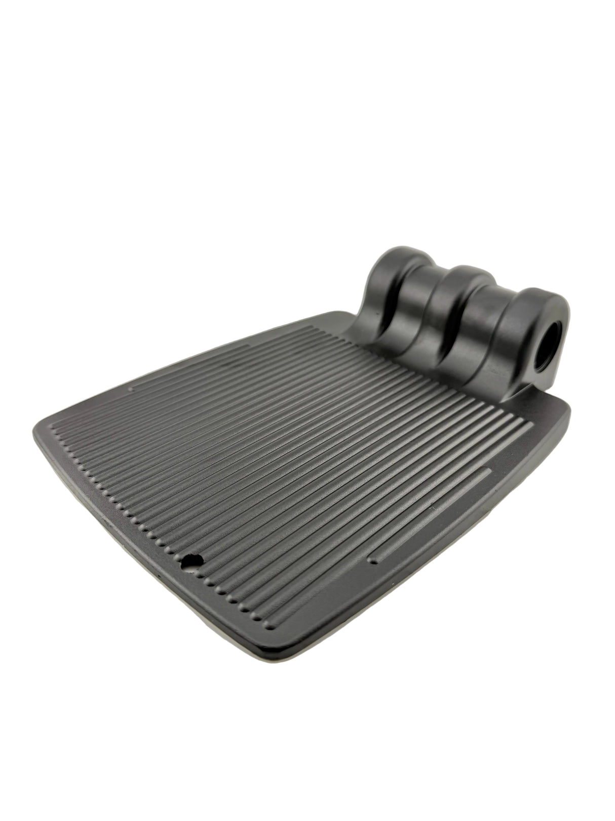 Universal Black Metal Footplates for Wheelchairs with 7/8" Tubing (Left & Right / Set of 2)