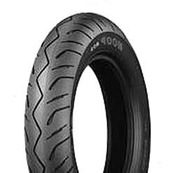 Close-up of the Bridgestone 110/90-13 M/C HOOP B03F Front Tire for 2004 - 2005 Suzuki Burgman 400, showcasing its detailed tread pattern and rubber texture.