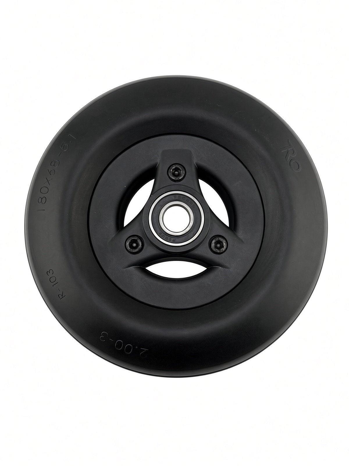 Black 2.50-3 (180 x 68) Front or Rear Caster Wheel for the Permobil M1 and M3 Power Chairs (1832937 / 330230)