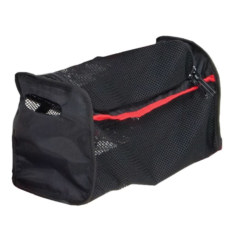 Black & Red Tote Bag for the Drive Medical Nitro Rollator and Nitro Tall, featuring a sleek black design with a prominent red stripe, perfectly sized for carrying essentials.