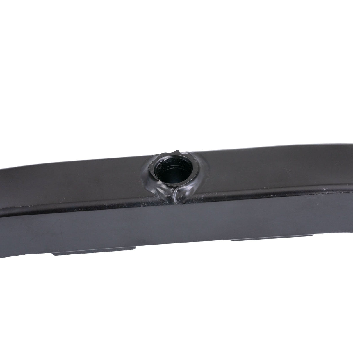 Front Axle Assembly for Jazzy Zero Turn & Pride Zero Turn 8 Mobility Scooters, black rectangular object with central hole, includes beam, tie rods, washers, bolts, spacers, and nuts for replacement.
