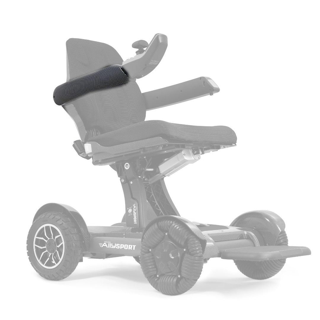 MBS-0036 right armrest (Carbon Design) shown in color on the Golden Ally Sport GP305, rest of the chair greyed out