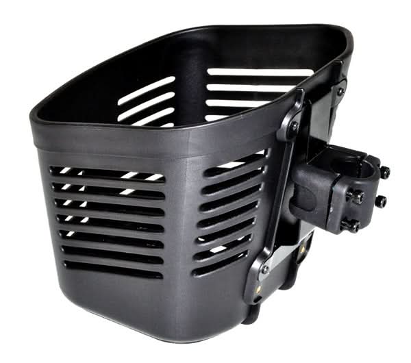 Black Plastic Oval Basket with Mounting Hardware for Go-Go Travel Scooters (Blemished)