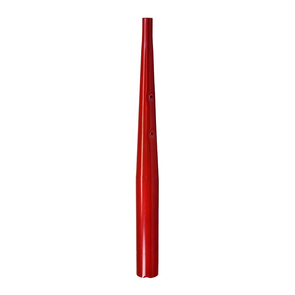 Red Seat Tube for the eZip 400 and IZIP I-400 (Blemished), featuring visible holes and slight dents on the bottom end due to shipping, 580 mm in length.