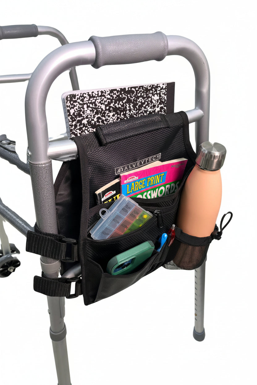 Deluxe Universal Side Bag Storage Pouch for Walkers