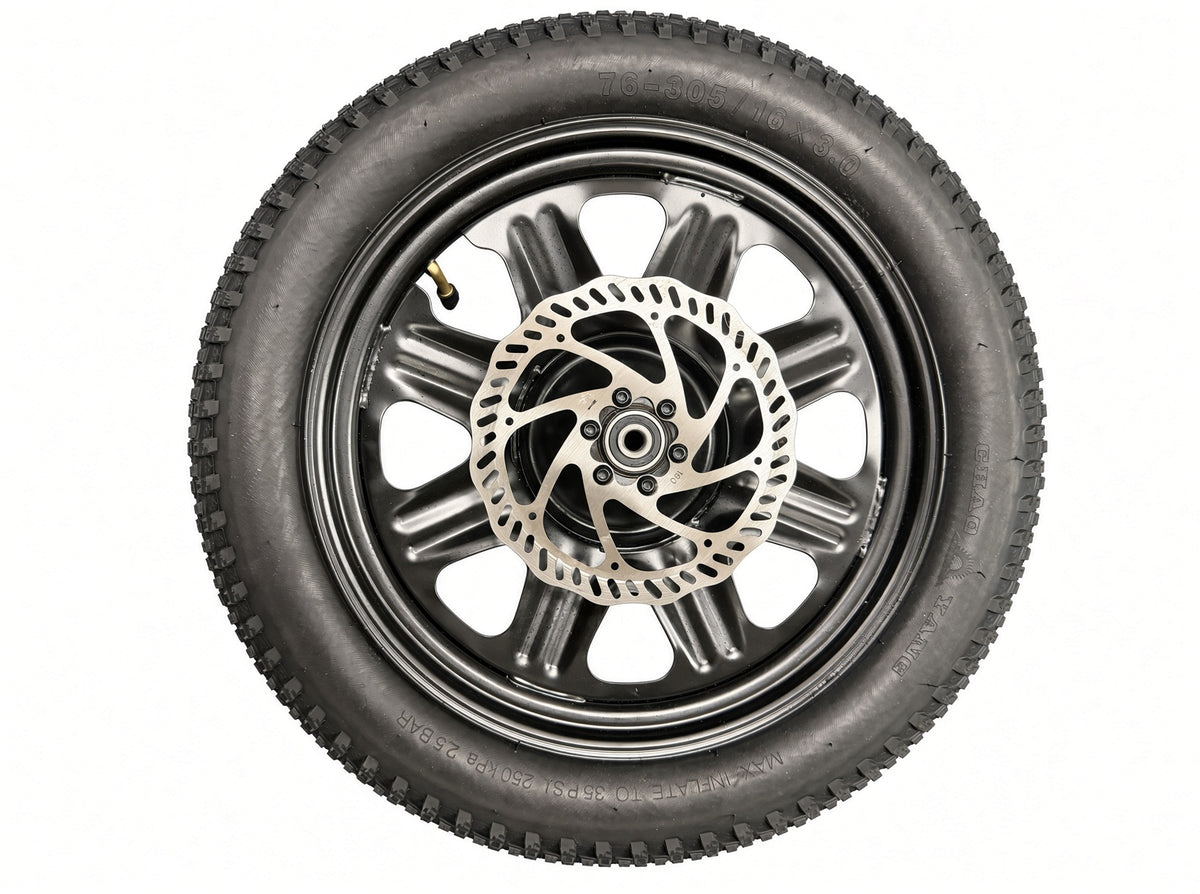16"x3" Front Wheel Assembly for the Caroma D2 Electric Mini Bike Scooter