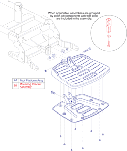 Pride TSS 300 - Serial Numbers Beginning W/ Jb3 - Footrest Platform