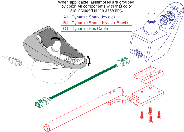 Pride TSS 450 - Joystick (Master Control) - Joystick (Master Controls)