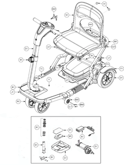 Go-Go Folding Scooter (S19) - Agm Battery