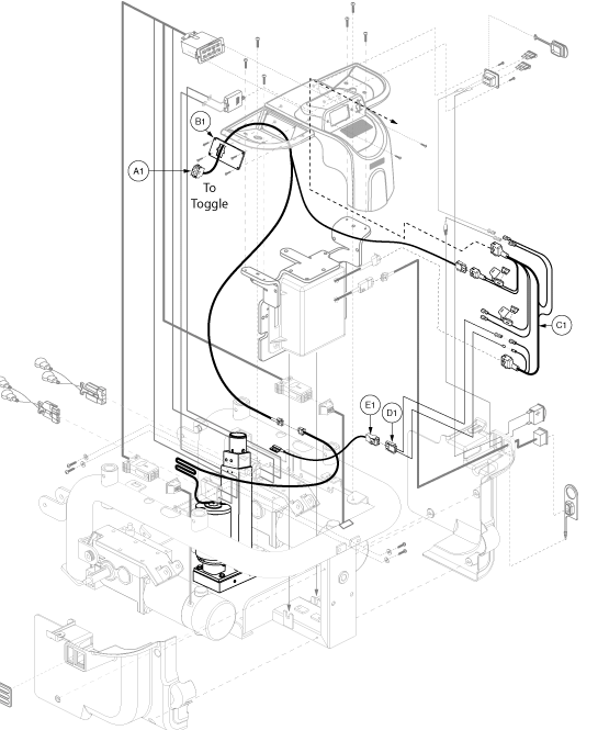 Jazzy 1121 - Electronics Tray / Modules - Vsi - Pwr. Elevate, Captain Seating - Actr. Function Through Toggle