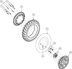 Jazzy 1121 - Drive Wheels - Pneumatic