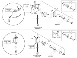 Jazzy 1121 - Electronics Tray / Modules - Toggle Switch - Rehab Seating