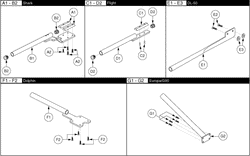 Jazzy 600 XL - Joystick (Master Controls) - Mounting Brackets - Inline - Dynamic
