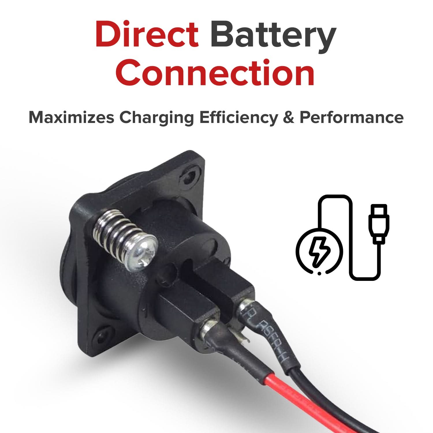 XLR Off-Board Battery Charging Port with Cover & Wires