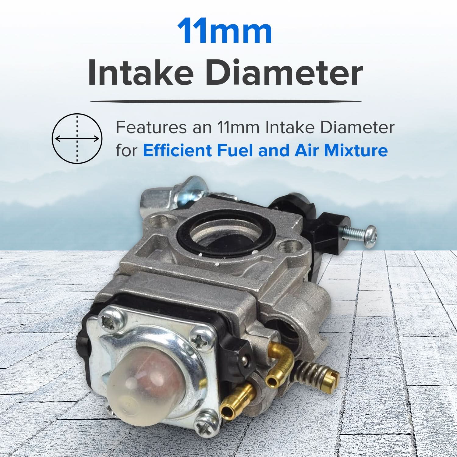 11 mm Carburetor for 33cc, 36cc, & 43cc Scooters, Mini Quads, & Pocket Bikes