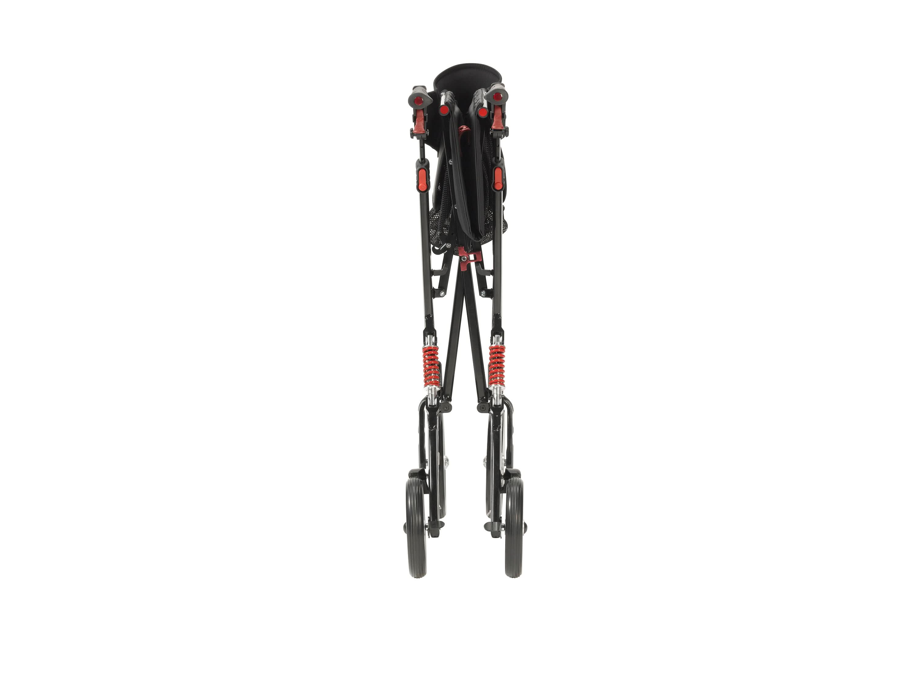 Nitro Euro Style Rollator Rolling Walker, Heavy Duty, Black