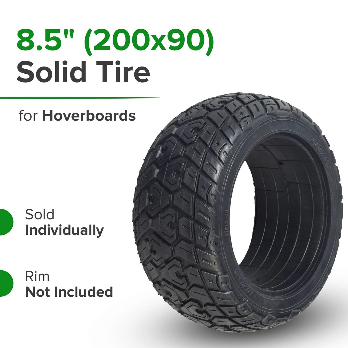 8.5" (200x90) Solid Tire for the Gyroor Warrior G2 Self-Balancing Hoverboard