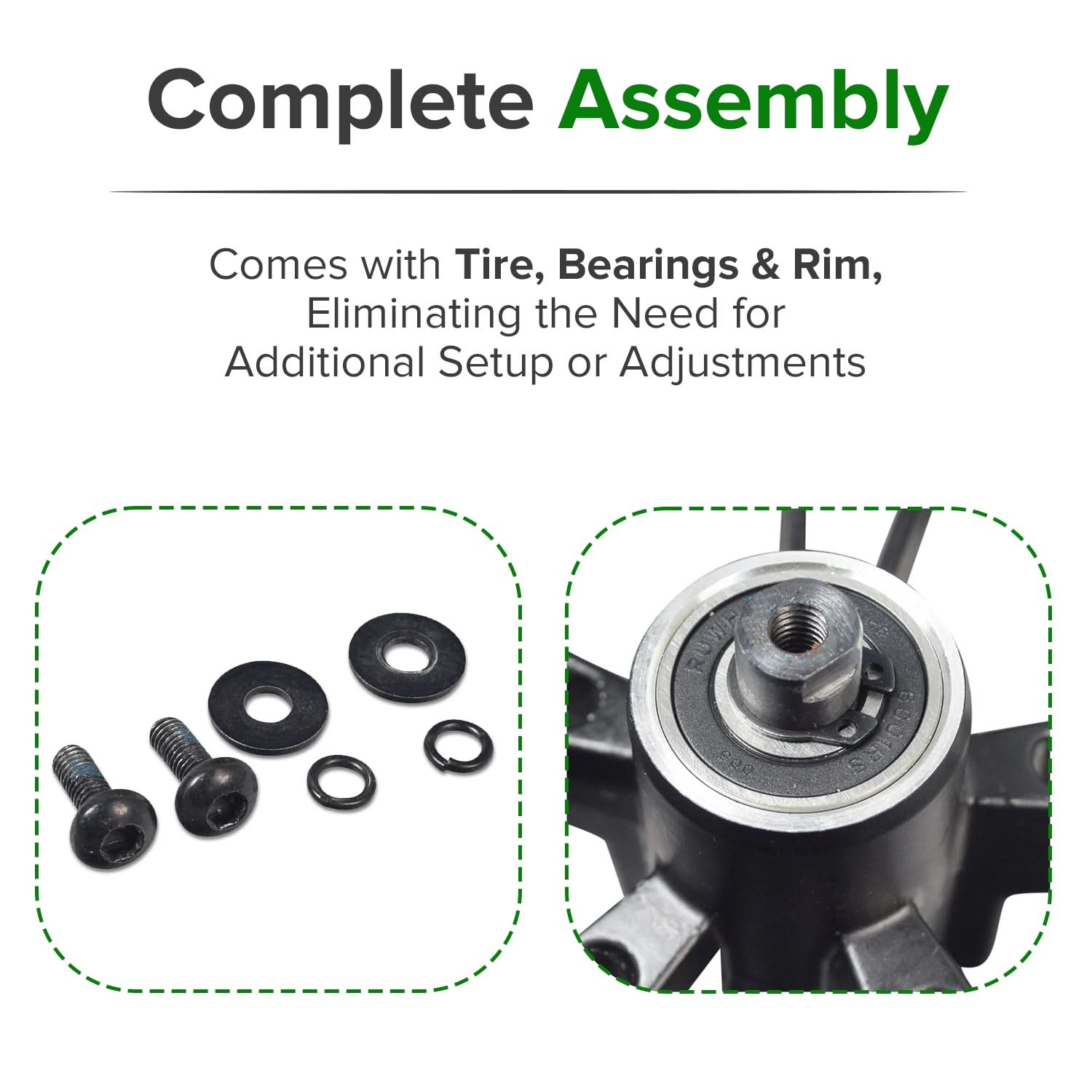 Wheel Assembly for GOTRAX APEX Pro (Front), GXL V2 (Rear), & XR Ultra (Rear) Electric Scooters