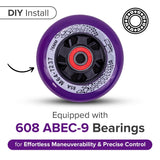 76 mm Scooter Wheels with Bearings (Set of 2)