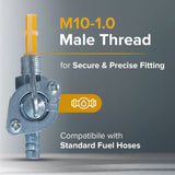 Petcock Fuel Valve with M10-1.0 Thread for 80cc 2-Stroke Bicycle Engine Kit