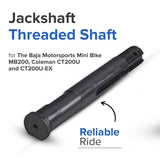 Jackshaft Threaded Shaft for the Coleman CT200U Trail & CT200U-EX Mini Bikes