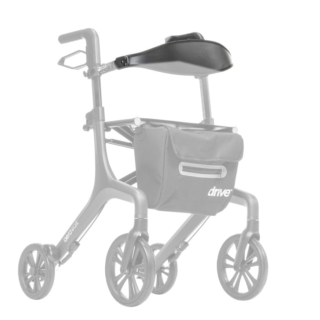 10277-07 backrest shown in color on the Drive Medical AeroWalk Ultra-Lite Rollator (10277), rest of the rollator greyed out