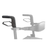 10277-20 right handlebar assembly with brake (tall model) shown in color on the Drive Medical AeroWalk Ultra-Lite Rollator (10277), rest of the rollator greyed out