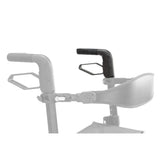 10277-21 left handlebar assembly with brake (tall model) shown in color on the Drive Medical AeroWalk Ultra-Lite Rollator (10277), rest of the rollator greyed out