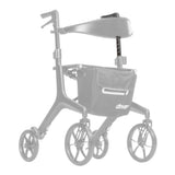10278-07 left handlebar assembly shown in color on the Drive Medical AeroCarbon Ultra-Lite Rollator (10278), rest of the rollator greyed out