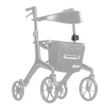 10278-09 left handlebar lock assembly shown in color on the Drive Medical AeroCarbon Ultra-Lite Rollator (10278), rest of the rollator greyed out