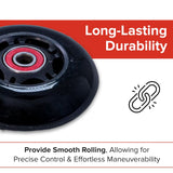 76 mm Wheels with Bearings for Razor Ripstik® Classic, Ripstik® DLX, and Ripstik® "G" (Set of 2)