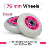 76 mm Wheels for the Razor FlashRider 360 and RipRider 360 (Set of 2)