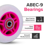 76 mm Wheels with Bearings for Razor Ripstik® Classic, Ripstik® DLX, and Ripstik® "G" (Set of 2)