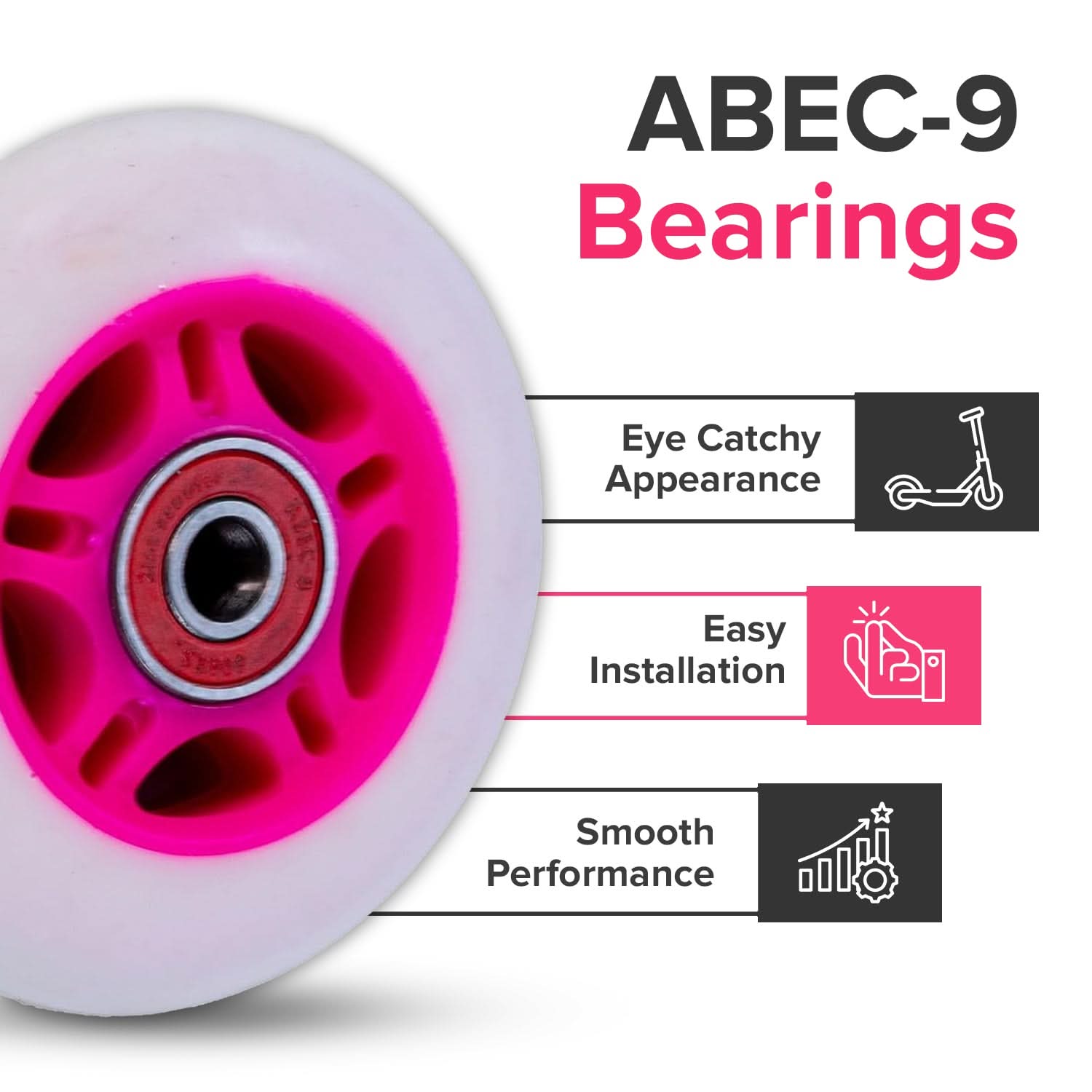76 mm Wheels for the Razor FlashRider 360 and RipRider 360 (Set of 2)