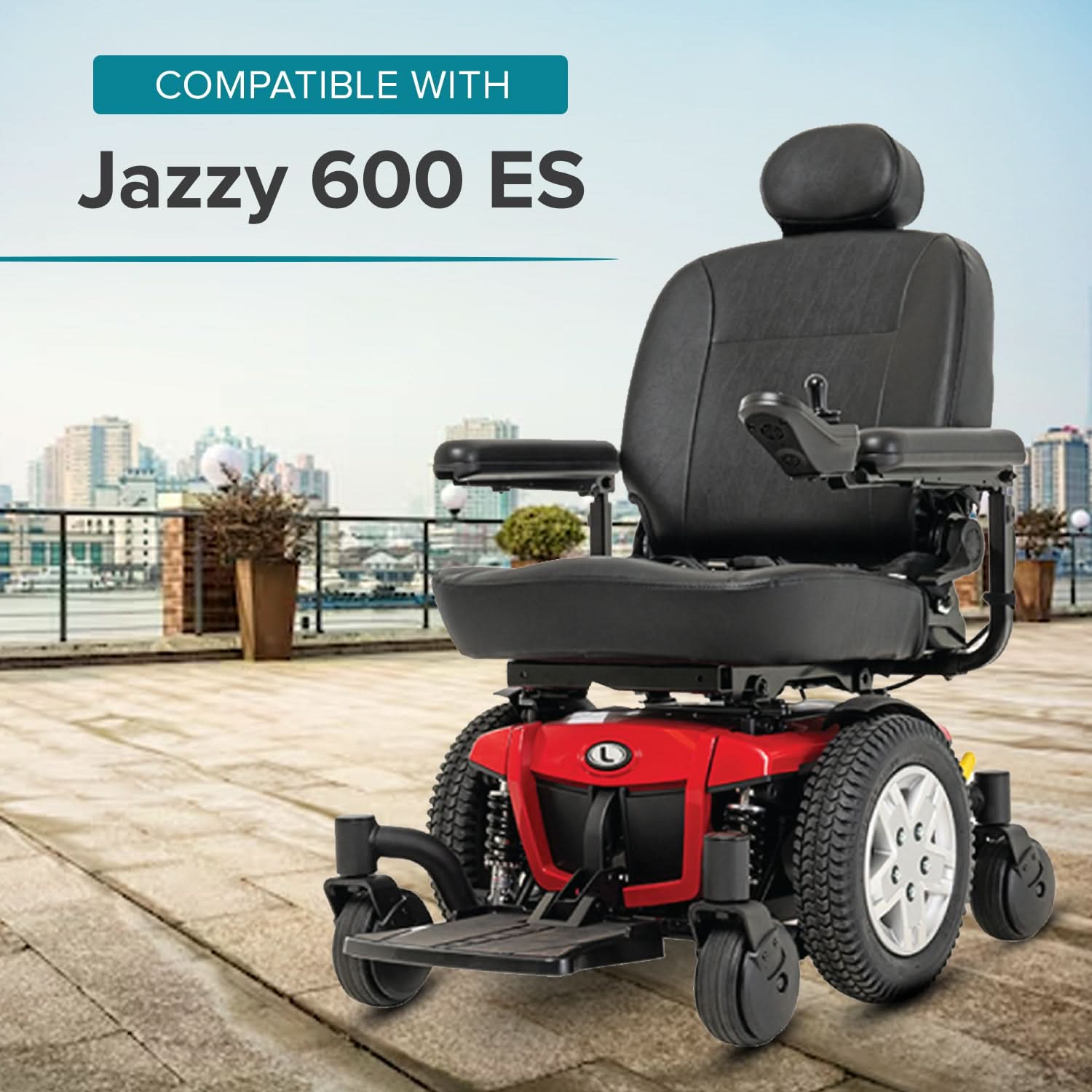 6"x2" Low Impact Caster Wheel Assembly with Black Tire for the Jazzy 600 ES (WHLASMB2131)
