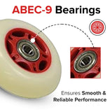 76 mm Scooter Wheels with Bearings (Set of 2)
