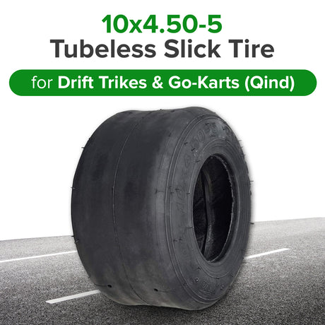 10x4.50-5 Tubeless Slick Tire  for Drift Trikes & Go-Karts