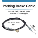 Parking Brake Cable for 49cc, 110cc, & 125cc Kandi Go-Karts & Dune Buggies